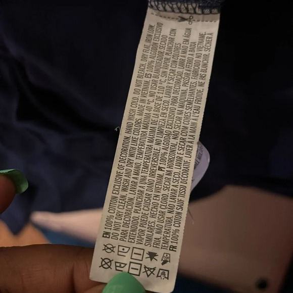 Forever 21 Euth Purpose Navy cotton VNeck tee Sz XS - Picture 11 of 12